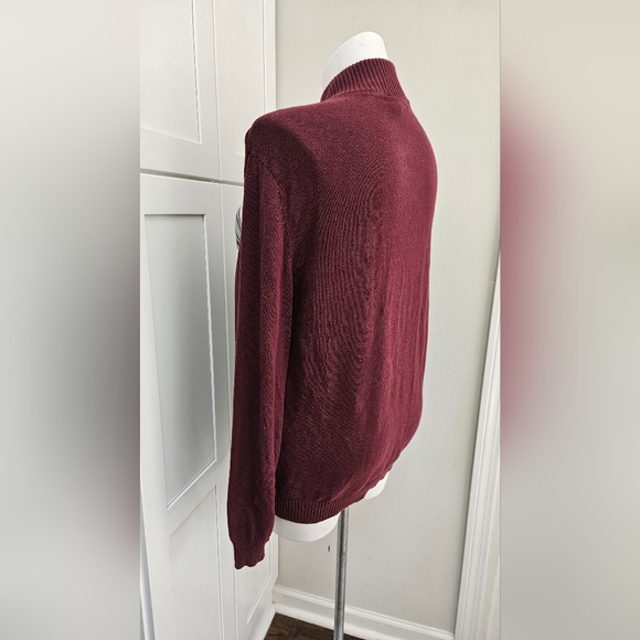 John Ashford Men's US Large Burgundy Sweater - Picture 2 of 5